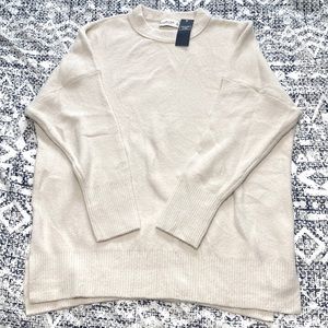 NWT Abercrombie & Fitch cream Soft AF Collection Sweater Sz XL